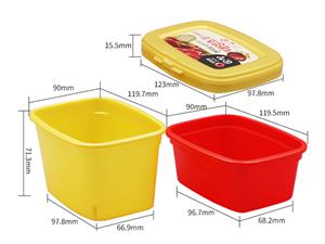 وعاء بلاستيك لحفظ الطعام حجم 250 مل مع غطاء، CX107B