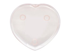 علبة بلاستيك شكل قلب حجم 330 مل مع غطاء،  CX049